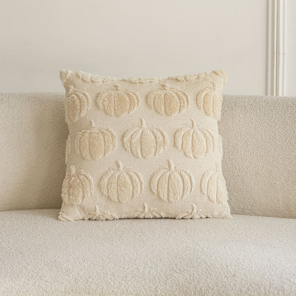 PUMPASKÖRD – kuddfodral i mjuk relief